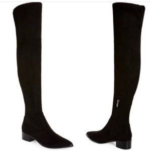 Marc Fisher LTD Yakira Over the Knee Boot Black Suede - Size 7